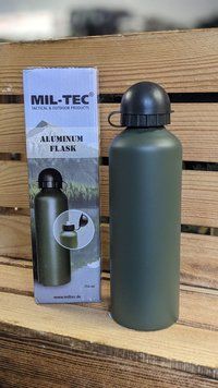 Фляга - пляшка тактична Mil-Tec Алюмінієва 750мл Олива FLASCHE ALU OLIV 750ML (14535020-750) 14535020-750 фото