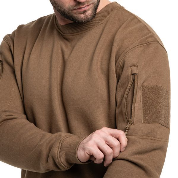 Кофта тактична Mil-Tec світшот Tactical Sweatshirt S Dark Coyote (11472419-902-S) 11472419-902-S фото