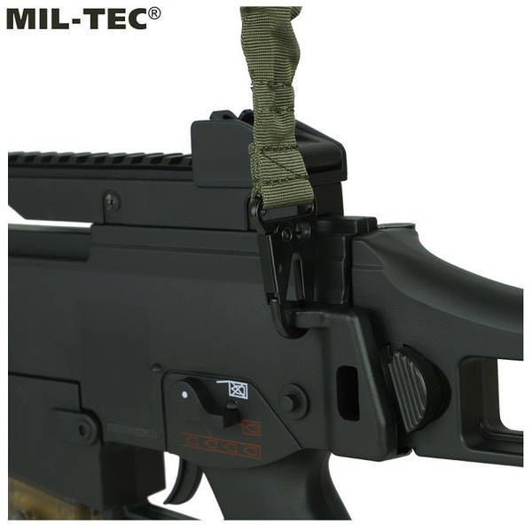 Ремінь для зброї двоточковий Mil-Tec TACTICAL M.BUNGEE 2-POINT OLIVE (16185101) 16185101 фото