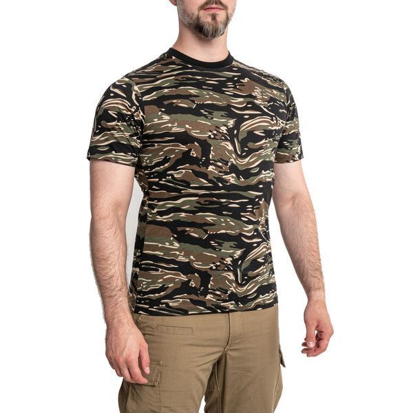 Футболка тактична Mil-Tec бавовняна T-Shirt L Tiger Stripe (11012034-904-L) 11012034-904 фото