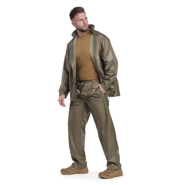 Костюм тактичний Mil-Tec непромокний Rainproof Set jacket pants XL Olive (10625001-905-XL) 10625001-905-XL фото