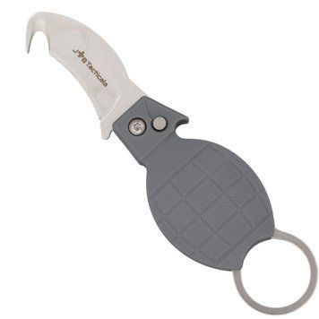 Ніж тактичний JB Tactical 4в1 гачок, свисток, відкривачка Automatic Knife Gray (JB-KNF-0018-GRY) JB-KNF-0018-GRY фото