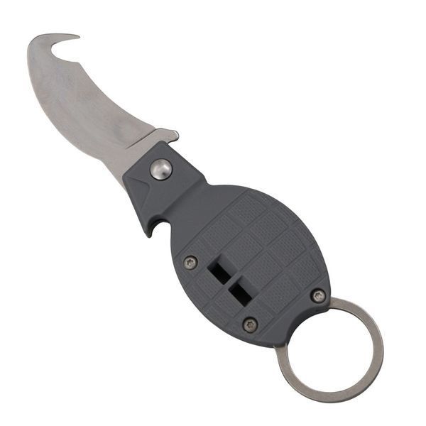 Ніж тактичний JB Tactical 4в1 гачок, свисток, відкривачка Automatic Knife Gray (JB-KNF-0018-GRY) JB-KNF-0018-GRY фото