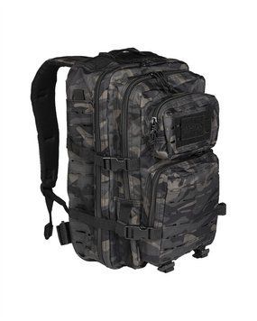 Рюкзак тактичний Mil-Tec Лазер 36Л Чорний камуфляж US ASSAULT PACK LG LASER CUT DARK CAMO (14002780-36) 14002780-36 фото