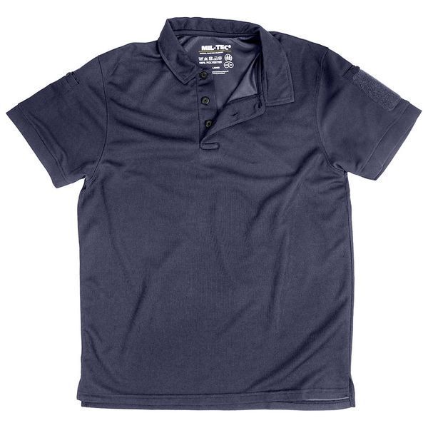Футболка поло Mil-Tec армійська швидкосохнуча Tactical Quickdry Polo Shirt XL Dark Blue (10961003-905-XL) 10961003-905-XL фото