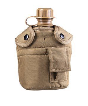 Фляга Mil-Tec 900ML з алюмінієвою чашкою Койот Mil-Tec US FELDFLASCHE KST.M.BE.U COYOTE (14506005-900) 14506005-900 фото