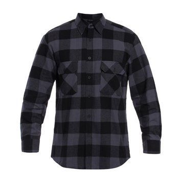 Сорочка Mil-Tec фланелева Flannel Shirt Longsleeve 2XL Black/Gray (10939008-906-XXL) 10939008-906-XXL фото