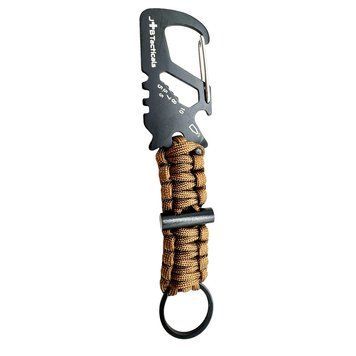 Паракордовий карабін JB Tactical мультиінструмент 8в1 Paracord Coyote (JB-ACS-0033-BRN) JB-ACS-0033-BRN фото