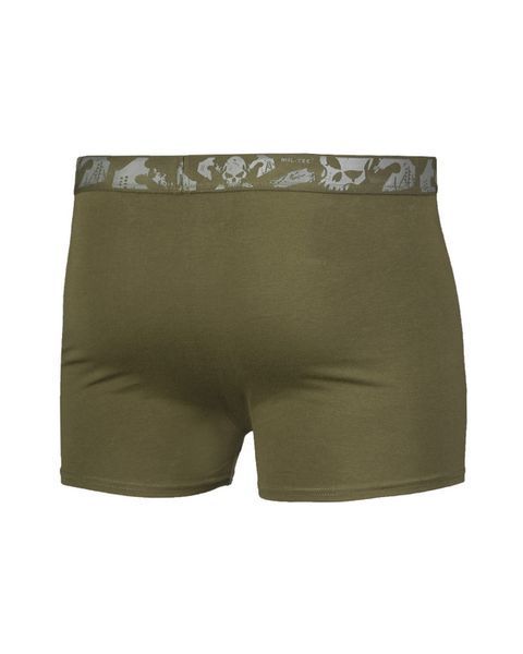 Набір Труси чоловічі Mil-Tec 2 пари боксери M Олива BOXER SHORTS SKULL (2ER PACK) OLIV (11200101-903-M) 11200101-903-M фото