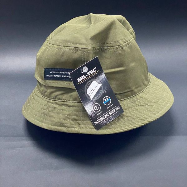 Панама тактична Mil-Tec Універсальна швидкосохнуча з сіткою M Олива OUTDOOR HUT QUICK DRY OLIV (12335001-903-M) 12335001-903-M фото