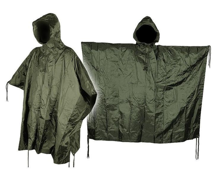 Пончо тактичне Mil-Tec RipStop One-Size Олива Плащ-палатка PONCHO BASIC (10628001) 10628001 фото