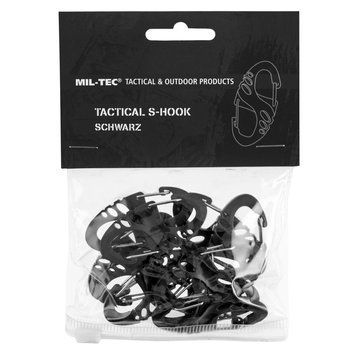 Набір карабінів тактичних Mil-Tec 10шт. Tactical S-hook Black (13458402) 13458402 фото