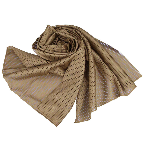 Шарф тактичний Mil-Tec Сітка маcкувальна One-size 190х50см Койот NETZSCHAL MESH DARK COYOTE (12627019) 12627019 фото