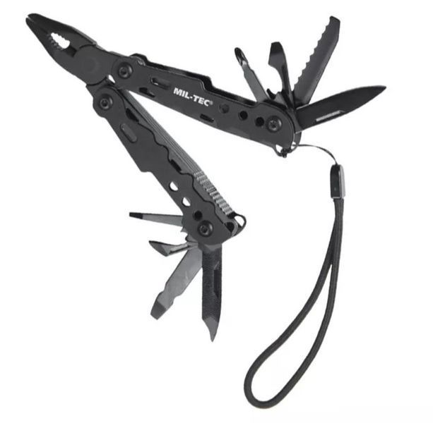 Мультитул тактичний Чорний Mil-Tec MULTI TOOL BLACK SM M.ETUI (15406100) 15406100 фото