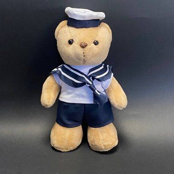 Ведмедик-моряк Mil-Tec Військовий сувенір Талісман 20см TEDDY NAVY 20CM (16429100) 16429100 фото