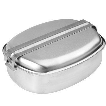 Набір посуду тактичний Mil-Tec Нержавіюча сталь 2-piece Steel French Mess Kit (14666000) 14666000 фото