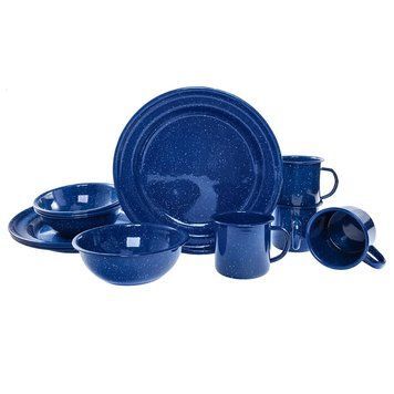 Набір посуду тактичний Mil-Tec Set of tourist dishes 12 шт. Blue (14678000) 14678000 фото