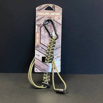 Ремінець з паракорда з карабіном Mil-Tec Олива PARACORD LANYARD OLIV (15931501) 15931501 фото