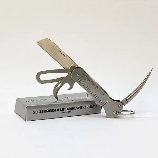 Ніж морський Mil-Tec Мультитул зі свайкою Матовий SEGLERMESSER M.MARLSPIEKER MATT (15326000) 15326000 фото