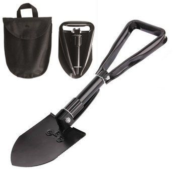 Лопата складана маленька Mil-Tec MINI DREIFACHSPATEN M.TASCHE (15525500) 15525500 фото