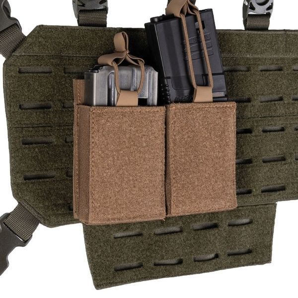 Підсумок для магазинів подвійний Темний койот Mil-Tec MAG.TASCHE DOUBLE M.KLETTR&Uuml;CKEN DARK COYOTE (13496219) 13496219 фото