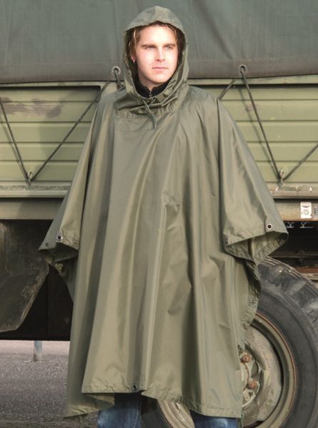 Пончо тактичне Mil-Tec One size Олива Плащ-палатка RipStop PONCHO PE R/S 780GR. OLIV (10630001) 10630001 фото