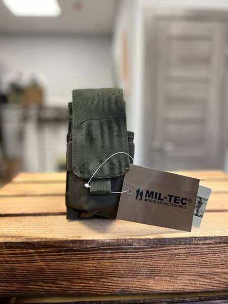 Підсумок для магазину М4/М16/АК/AR15 Олива Mil-Tec MAG.TASCHE M4/M16 SINGLE OLIV (13496501) 13496501 фото