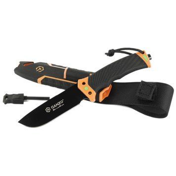 Ніж тактичний Ganzo Склобій Кресало, Стропоріз оранжевий Knife (G8012V2-OR) G8012V2-OR фото