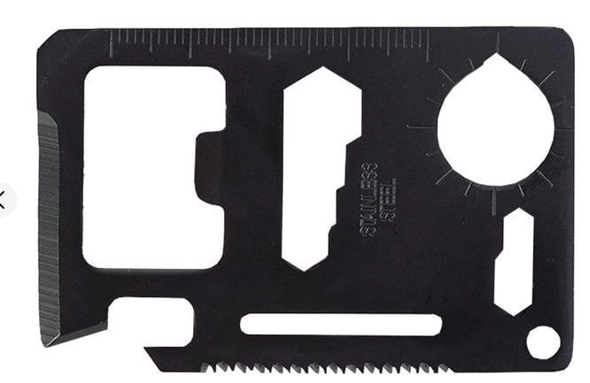 Мультитул тактичний Чорний Mil-Tec SURVIVAL TOOL SCHWARZ M.H&Uuml;LLE (15408002) 15408002 фото