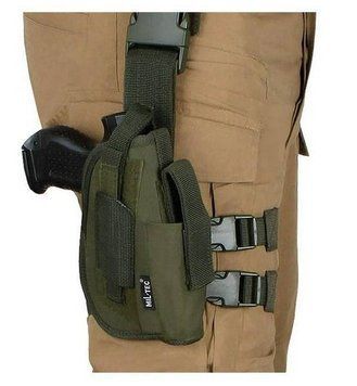 Кобура для пістолета Mil-Tec Олива TIEFZIENHHOLSTER RECHTS (16140001) 16140001 фото