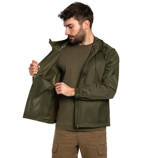 Куртка тактична Mil-Tec водонепроникна Wet Weather Jacket Quickpack L Olive (10625401-904-L) 10625401-904 фото