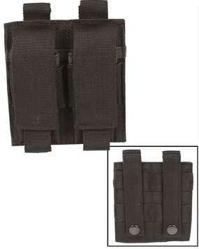 Підсумок тактичний для магазинів пістолета Подвійний Чорний Mil-Tec MAG.TASCHE F.PISTOLE DOUBLE SCHWARZ (13495502) 13495502 фото