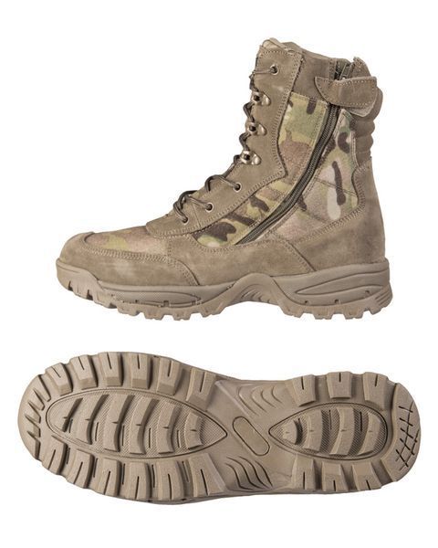 Черевики тактичні Mil-Tec Легке шнурування Мультикам 42р. TACTICAL BOOT M.YKK ZIPPER MULTICAM (12822141-009-42) 12822141-009-42 фото