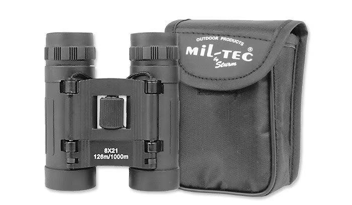 Бінокль тактичний Mil-Tec 8-кратне збільшення Collapsible Binocular 8x21 Black (15701002) 15701002 фото
