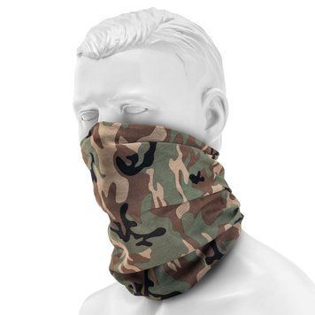 Головний убір багатофункціональний Баф Mil-Tec Multifunctional Headwear Woodland (12216020) 12216020 фото