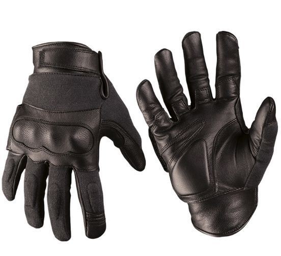 Рукавиці тактичні шкіряні 2XL Чорні Mil-Tec TACTICAL GLOVES LEDER/ARAMID 2XL SCHWARZ (12504202-12-2XL) 12504202-12-2XL фото