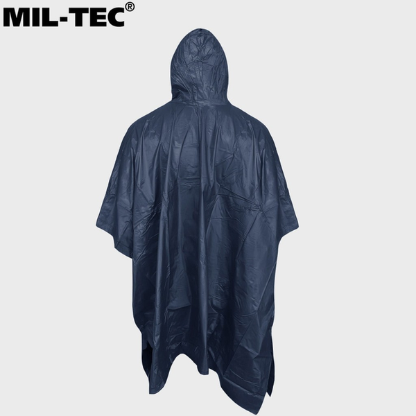Пончо тактичне Mil-Tec Плащ-палатка Водонепроникна One-Size Синій PONCHO VINYL DK.BLAU (10628503) 10628503 фото