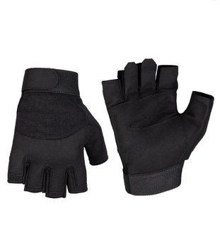 Рукавиці тактичні Mil-Tec Короткопалі M Чорні ARMY FINGERLINGE SCHWARZ (12538502-903-M) 12538502-903-M фото