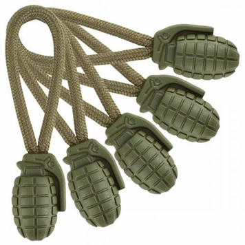 Набір пулерів тактичних Mil-Tec На замок 5шт. Граната Олива RING PULLER PINEAPPLE OLIV (13458111) 13458111 фото
