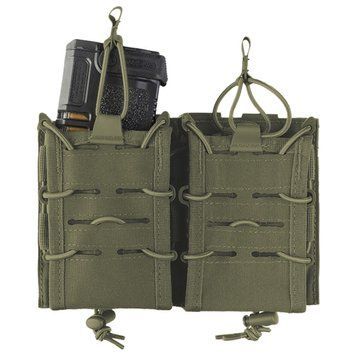 Підсумок подвійний Mil-Tec для магазинів Open Top Flex Magazine Pouch Double Olive (13497401) 13497401 фото
