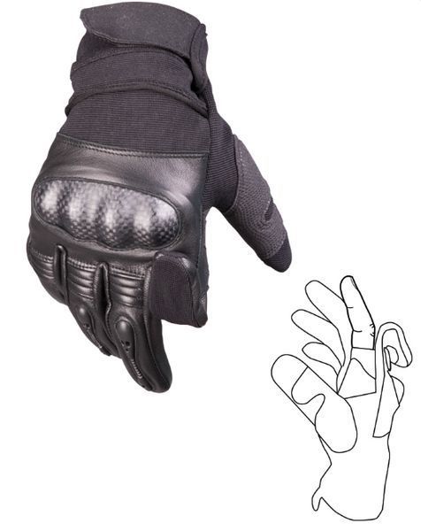 Рукавиці тактичні Mil-Tec Шкіряні із захистом XL Чорні TACTICAL GLOVES GEN.II LEDER SCHWARZ (12504402-905-XL) 12504402-905-XL фото