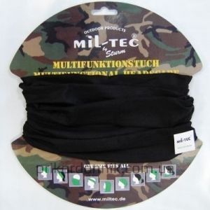 Головний убір багатофункціональний Баф Mil-Tec Multifunctional Headwear Black (12216002) 12216002 фото