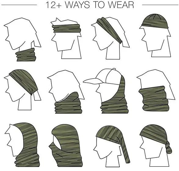 Головний убір багатофункціональний Баф Mil-Tec Multifunctional Headwear Black (12216002) 12216002 фото
