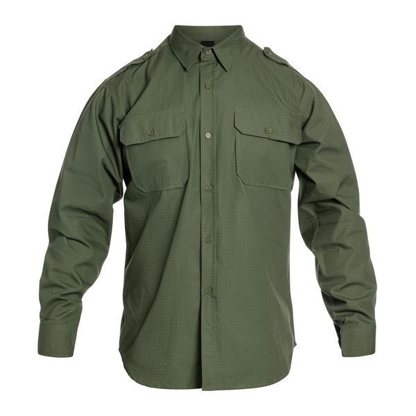 Сорочка тактична Mil-Tec Ripstop Tactical Shirt Long Sleeve 2XL Olive (10915001-906-2XL) 10915001-906 фото