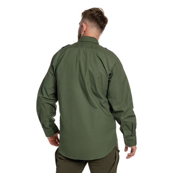 Сорочка тактична Mil-Tec Ripstop Tactical Shirt Long Sleeve 2XL Olive (10915001-906-2XL) 10915001-906 фото