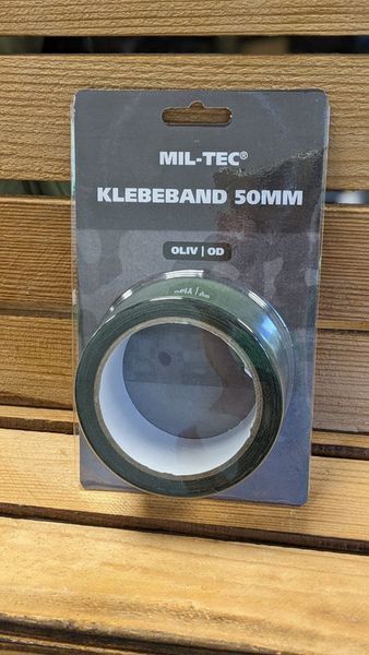 Стрічка тактична Mil-Tec Самоклеюча маскувальна Для зброї і спорядження 50мм х 10м KLEBEBAND OLIV (15934001) 15934001 фото