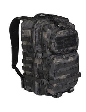Рюкзак тактичний Mil-Tec 36Л Чорний камуфляж US ASSAULT PACK LG DARK CAMO (14002280-36) 14002280-36 фото