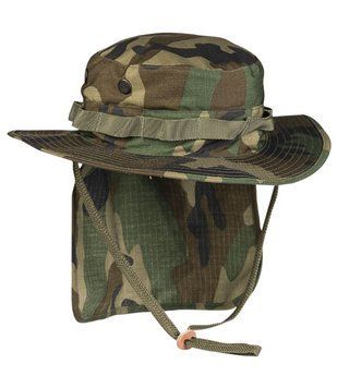 Панама тактична Mil-Tec З хвостом Захист шиї XL Камуфляж BRIT.BOONIE R/S M.NECKFLAP WOODLAND (12326120-905-XL) 12326120-905-XL фото