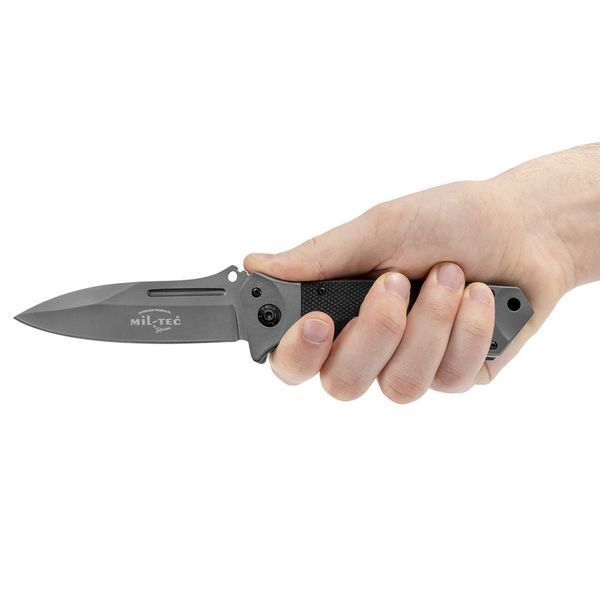 Ніж тактичний Mil-Tec Складний DA35 Чорний TASCHENMESSER DA35 SCHWARZ (15344502) 15344502 фото